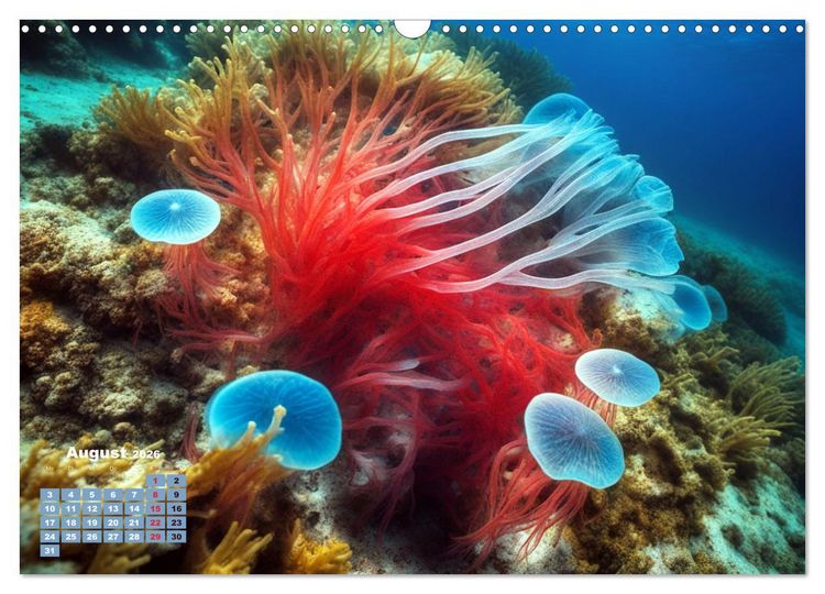 Produktbild: Tief unten im Meer Unterwasser Fantasy (Wandkalender 2026 DIN A3 quer), CALVENDO Monatskalender