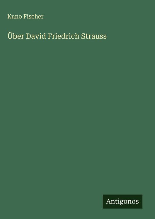 Produktbild: &Uuml;ber David Friedrich Strauss