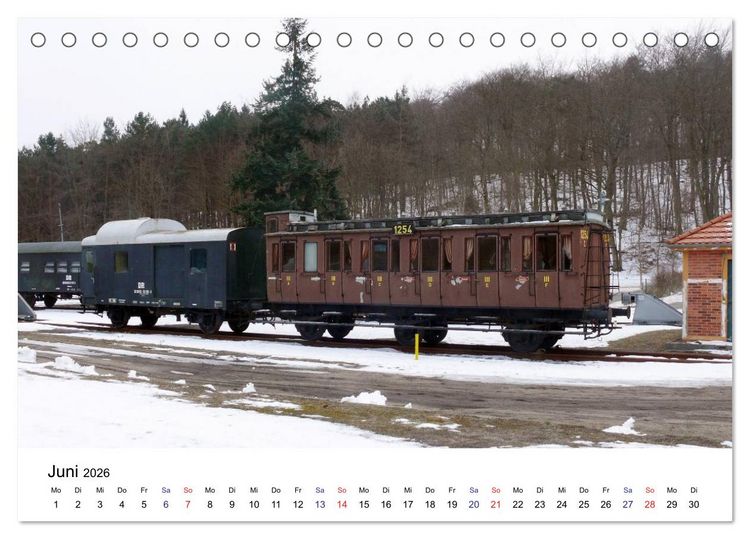 Produktbild: Eisenbahnen auf Usedom (Tischkalender 2026 DIN A5 quer), CALVENDO Monatskalender
