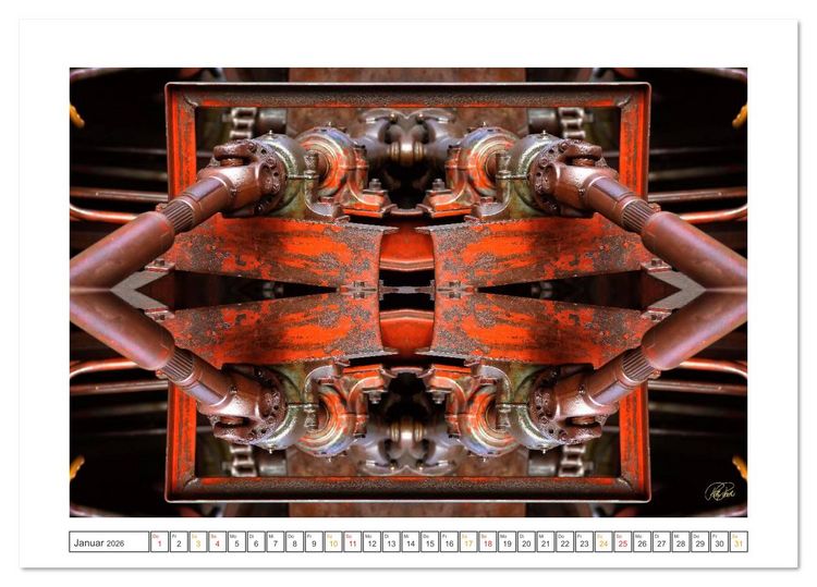 Produktbild: Faszination Spiegelung - Industrie und Technik (Tischkalender 2026 DIN A5 quer), CALVENDO Monatskalender