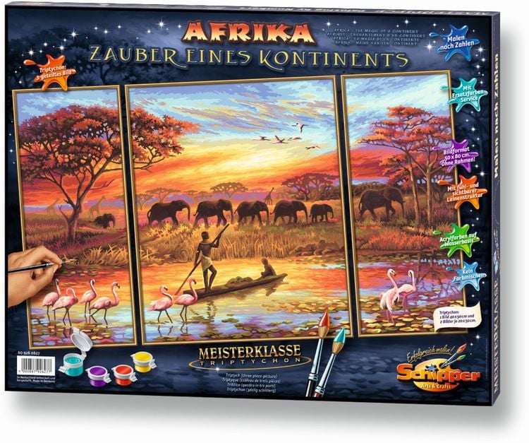 Produktbild: Malen nach Zahlen: Afri-Zauber (Triptychon)