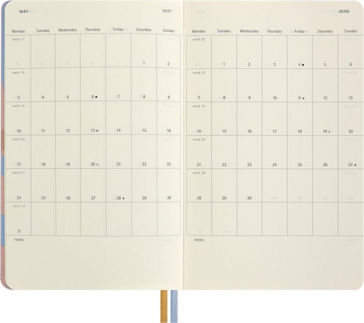 Produktbild: Moleskine Alice im Wunderland 12 Monate Wochen-Notizkalender 2027, L/A5, 1 Wo = 1 Seite, fester Einband