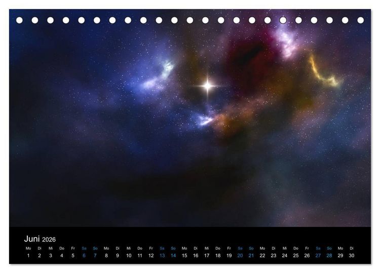 Produktbild: Weit entfernte unbekannte Welten (Tischkalender 2026 DIN A5 quer), CALVENDO Monatskalender