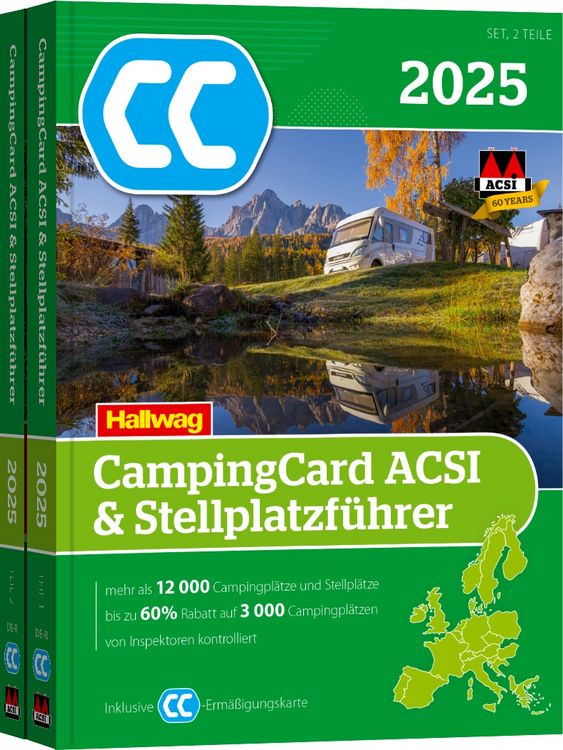 Produktbild: ACSI CampingCard & Stellplatzf&uuml;hrer 2025