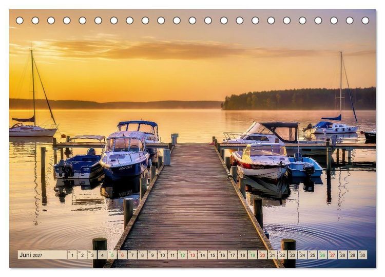 Produktbild: Mecklenburger - Seen (Tischkalender 2027 DIN A5 quer), CALVENDO Monatskalender
