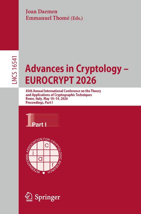 Produktbild: Advances in Cryptology - EUROCRYPT 2026