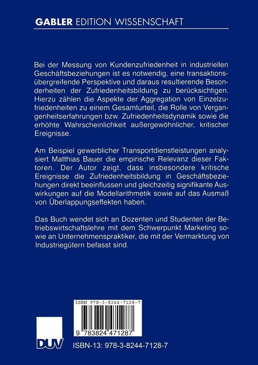 Produktbild: Kundenzufriedenheit in industriellen Gesch&auml;ftsbeziehungen