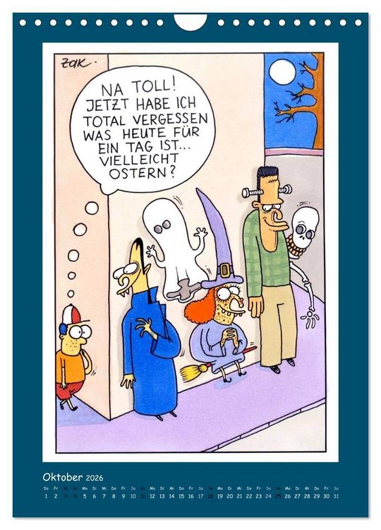 Produktbild: Na Toll! Comics von Martin Zak (Wandkalender 2026 DIN A4 hoch), CALVENDO Monatskalender