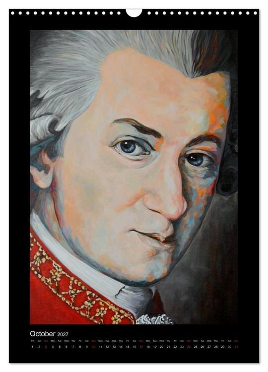 Produktbild: Pop Art Famous composers (Wall Calendar 2027 DIN A3 portrait), CALVENDO 12 Month Wall Calendar