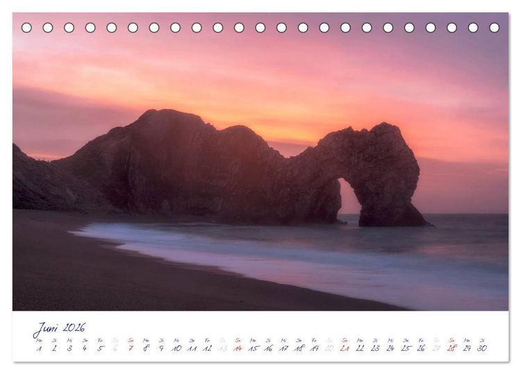 Produktbild: Jurassic K&uuml;ste - S&uuml;dengland (Tischkalender 2026 DIN A5 quer), CALVENDO Monatskalender