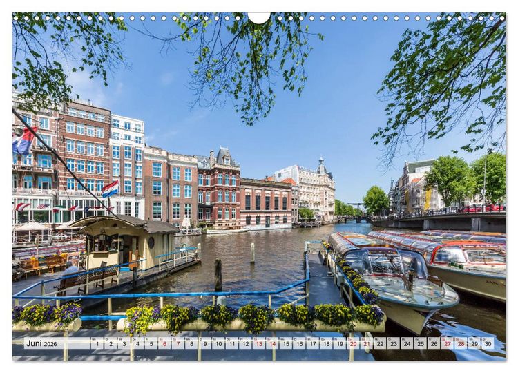 Produktbild: AMSTERDAM Idylle und Historie (Wandkalender 2026 DIN A3 quer), CALVENDO Monatskalender