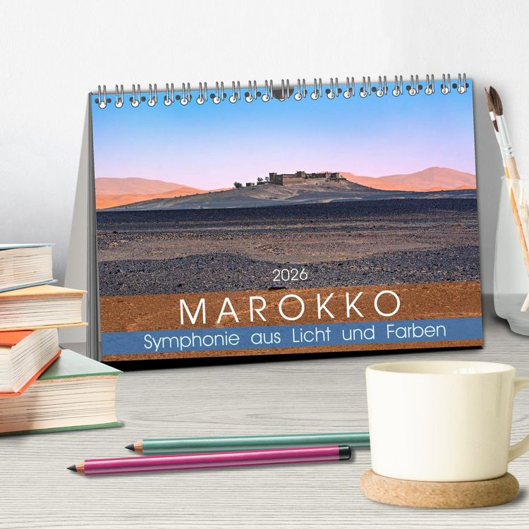 Produktbild: Marokko &ndash; Symphonie aus Licht und Farben (Tischkalender 2026 DIN A5 quer), CALVENDO Monatskalender