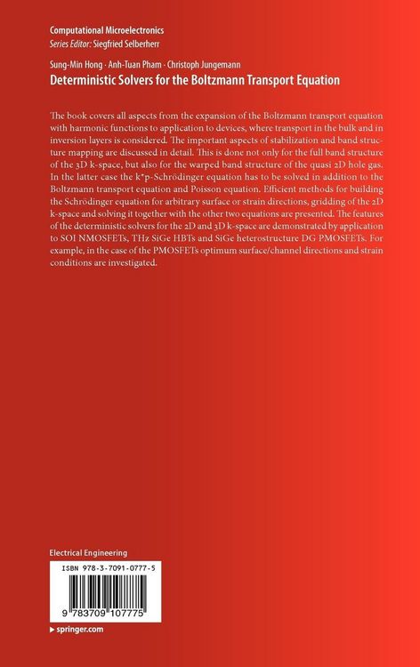 Produktbild: Deterministic Solvers for the Boltzmann Transport Equation