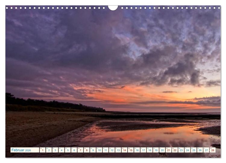Produktbild: Sonnenunterg&auml;nge, an der Nordseek&uuml;ste vor Cuxhaven (Wandkalender 2026 DIN A3 quer), CALVENDO Monatskalender