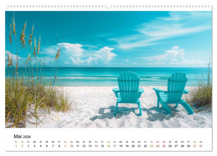 Produktbild: Maritim pur - Strandtr&auml;ume (Wandkalender 2026 DIN A2 quer), CALVENDO Monatskalender
