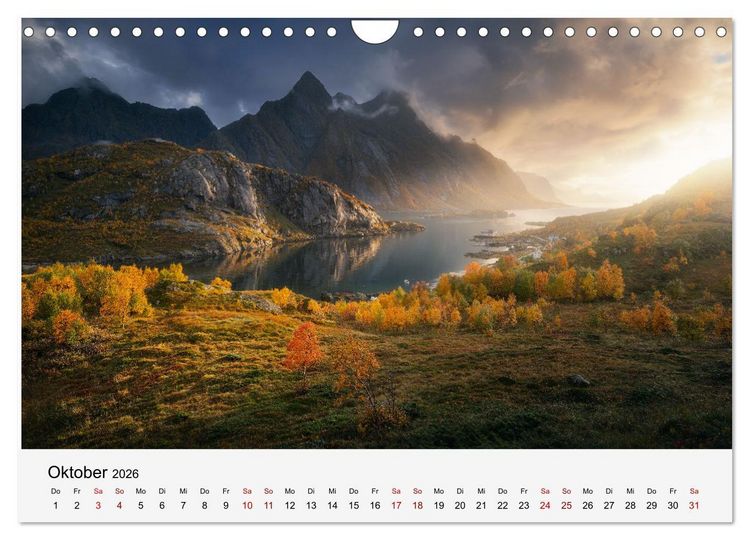 Produktbild: Farben der Lofoten - Jahreszeiten jenseits des Polarkreises (Wandkalender 2026 DIN A4 quer), CALVENDO Monatskalender