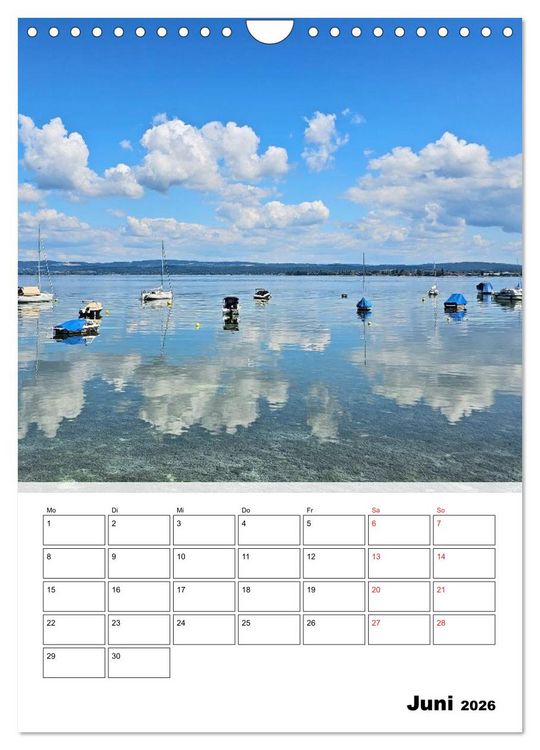 Produktbild: Bodenseeradweg - Auf dem Bodensee durch 3 L&auml;nder (Wandkalender 2026 DIN A4 hoch), CALVENDO Monatskalender
