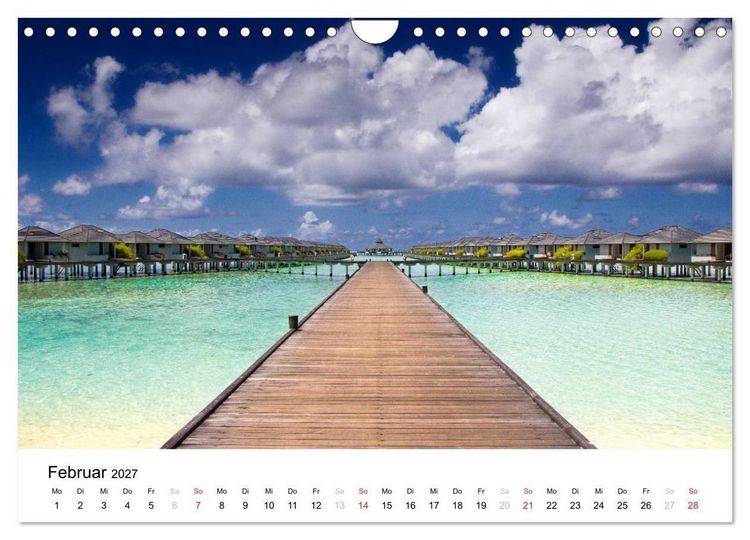 Produktbild: Malediven - Das Paradies im Indischen Ozean I (Wandkalender 2027 DIN A4 quer), CALVENDO Monatskalender