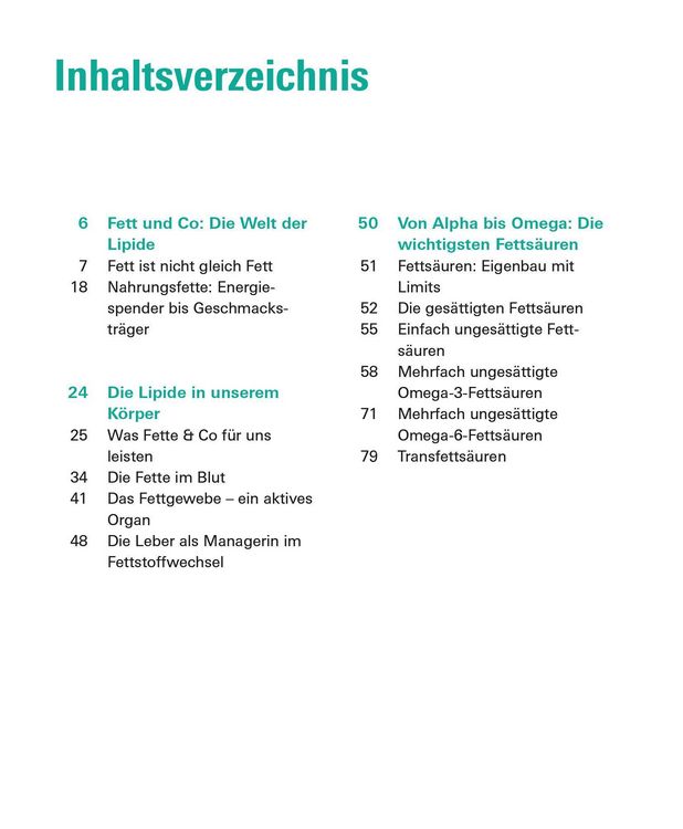 Produktbild: Fette und Fetts&auml;uren