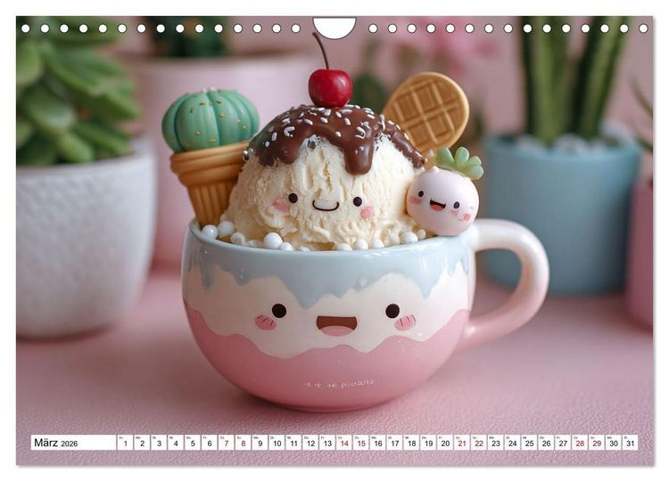 Produktbild: Kawaii-Gl&uuml;cksmomente (Wandkalender 2026 DIN A4 quer), CALVENDO Monatskalender