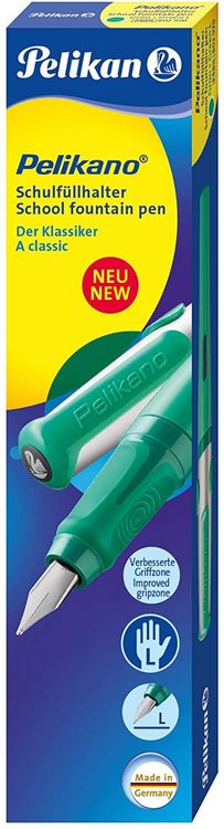 Produktbild: Pelikan F&uuml;ller Pelikano Gr&uuml;n Feder L f&uuml;r Linksh&auml;nder