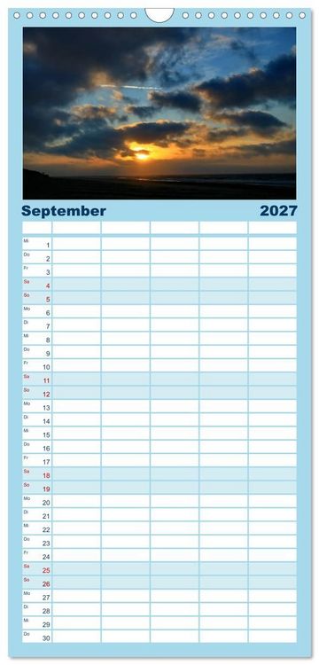 Produktbild: Familienplaner 2027 - Texel &ndash; Eine Insel die verzaubert mit 5 Spalten (Wandkalender, 21 x 45 cm) CALVENDO