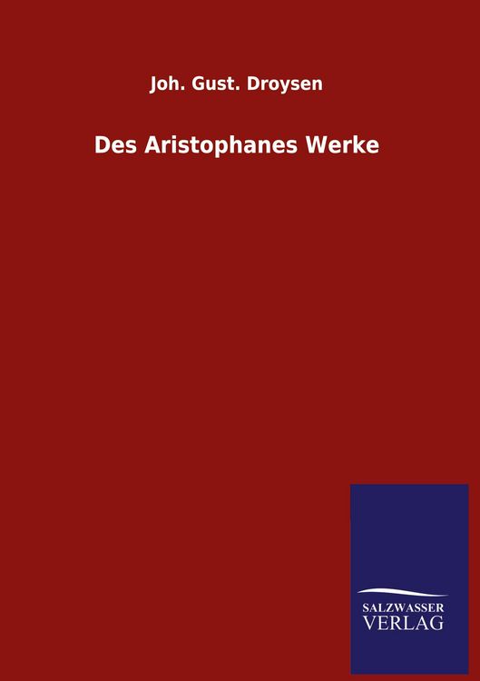 Produktbild: Des Aristophanes Werke