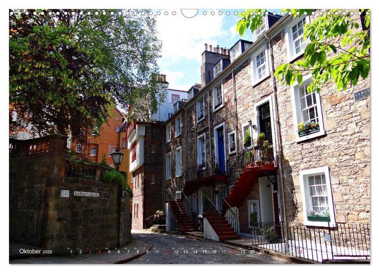 Produktbild: Edinburgh - D&ugrave;n &Egrave;ideann (Wandkalender 2026 DIN A3 quer), CALVENDO Monatskalender