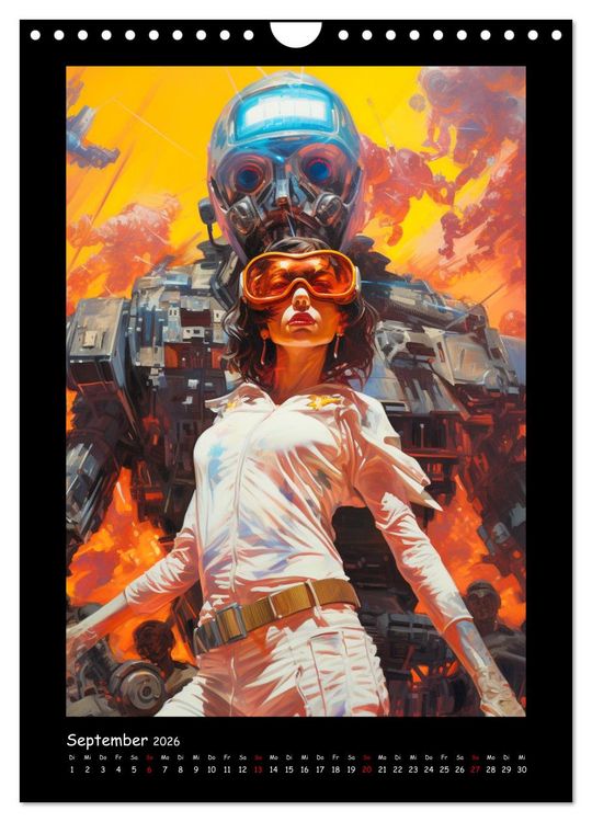 Produktbild: Galaktische Welten. Starke Space Opera-Illustrationen (Wandkalender 2026 DIN A4 hoch), CALVENDO Monatskalender