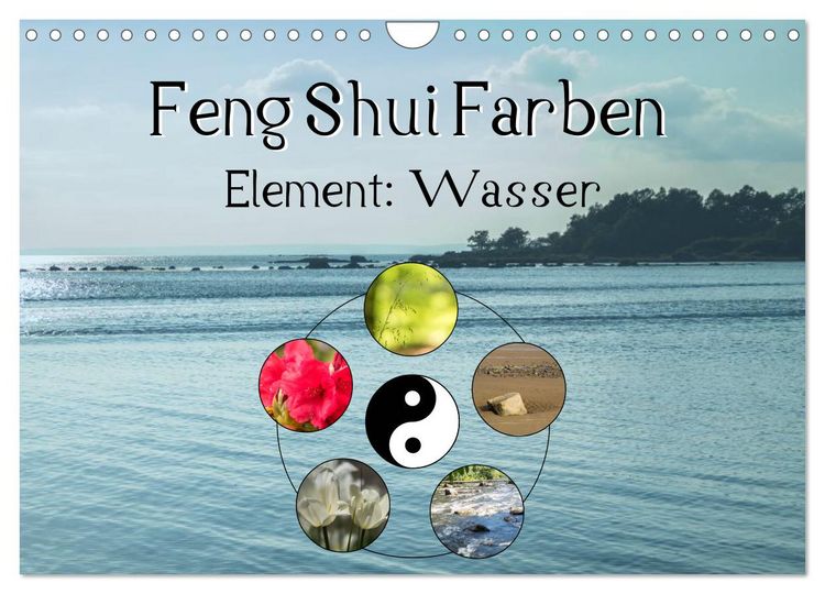 Produktbild: Feng Shui Farben - Element Wasser (Wandkalender 2026 DIN A4 quer), CALVENDO Monatskalender