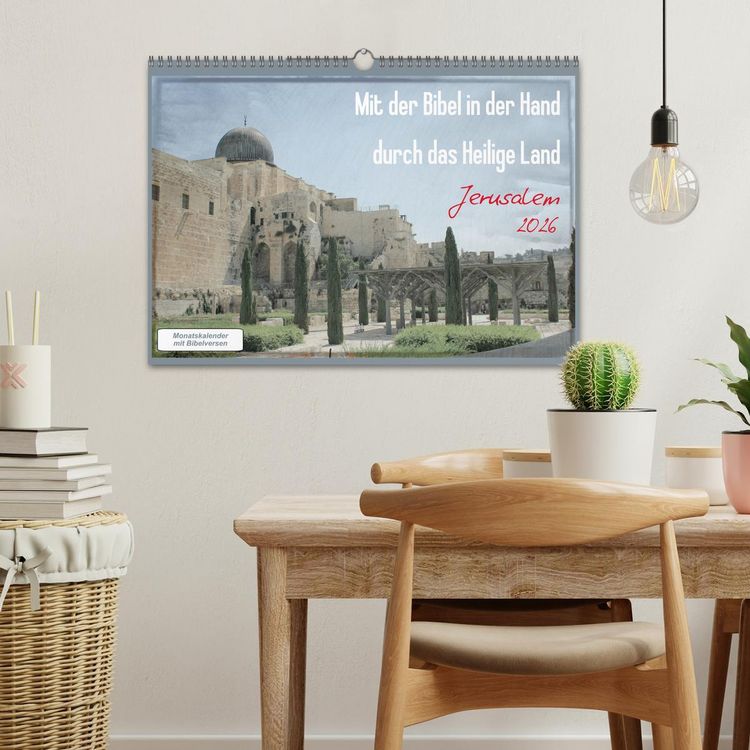 Produktbild: Mit der Bibel in der Hand durch das Heilige Land - Jerusalem (Wandkalender 2026 DIN A3 quer), CALVENDO Monatskalender