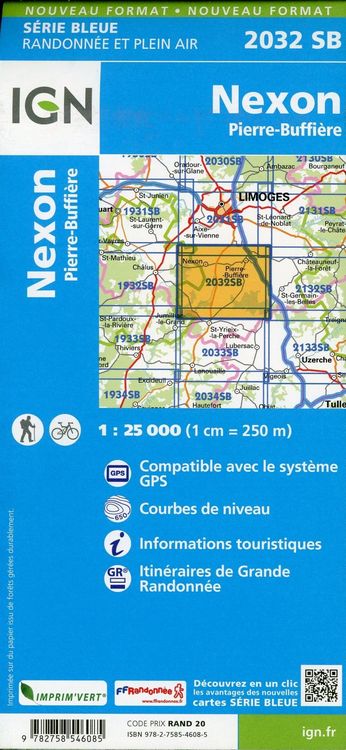 Produktbild: Nexon.Pierre-Buffi&egrave;re 1:25 000