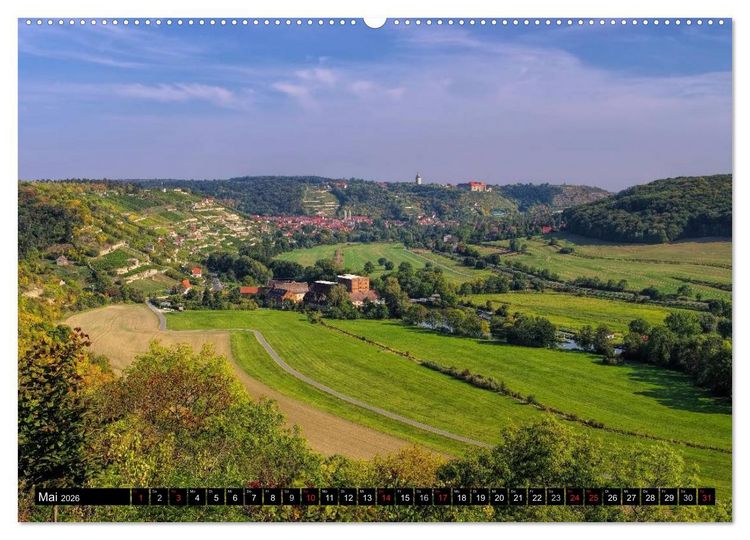 Produktbild: Saale-Unstrut - Region aus Wein und Stein (hochwertiger Premium Wandkalender 2026 DIN A2 quer), Kunstdruck in Hochglanz