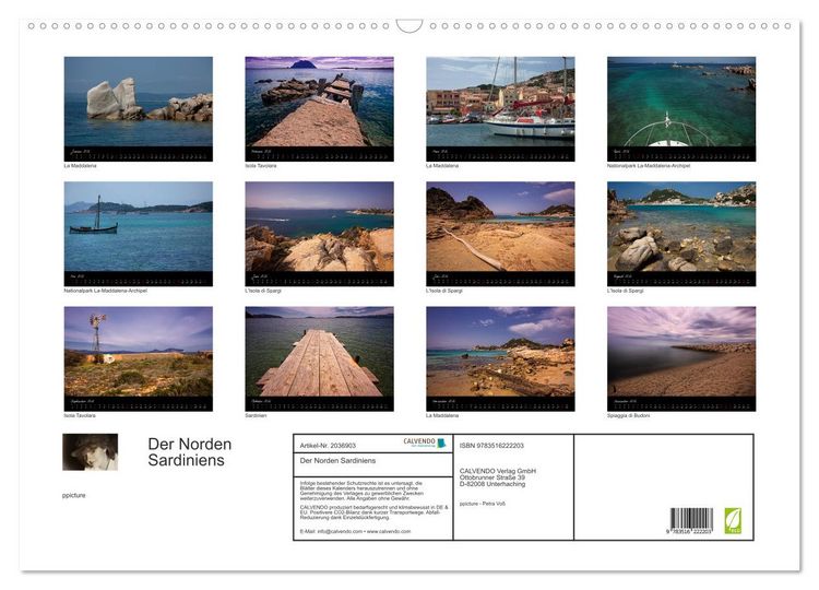 Produktbild: Der Norden Sardiniens (Wandkalender 2026 DIN A2 quer), CALVENDO Monatskalender