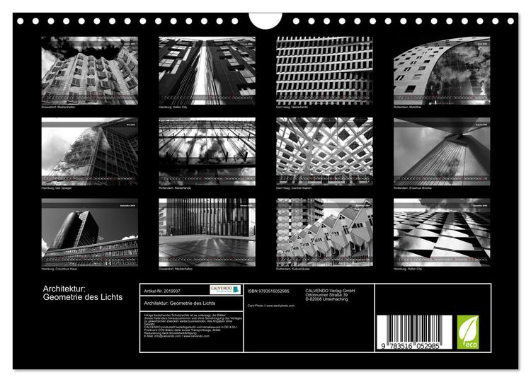 Produktbild: Architektur: Geometrie des Lichts (Wandkalender 2026 DIN A4 quer), CALVENDO Monatskalender