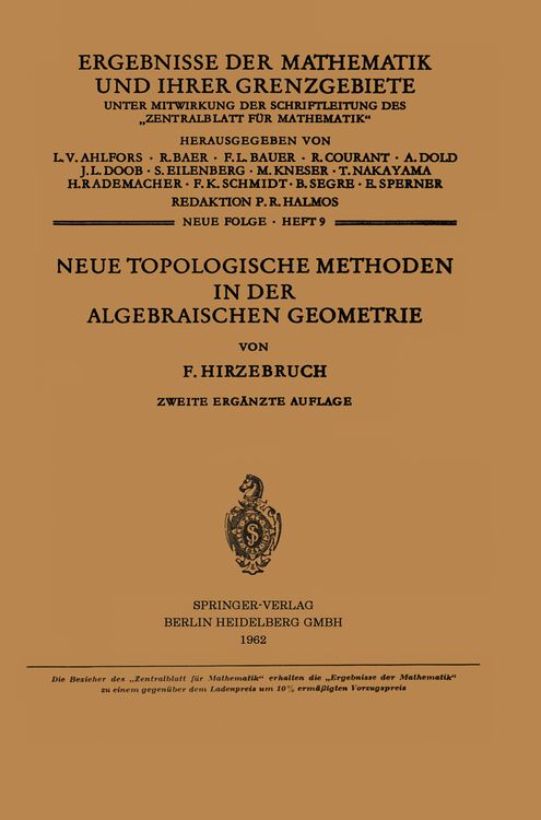 Produktbild: Neue Topologische Methoden in der Algebraischen Geometrie