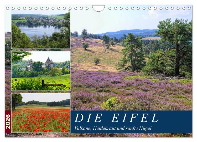 Produktbild: Die Eifel - Vulkane, Heidekraut und sanfte H&uuml;gel (Wandkalender 2026 DIN A4 quer), CALVENDO Monatskalender