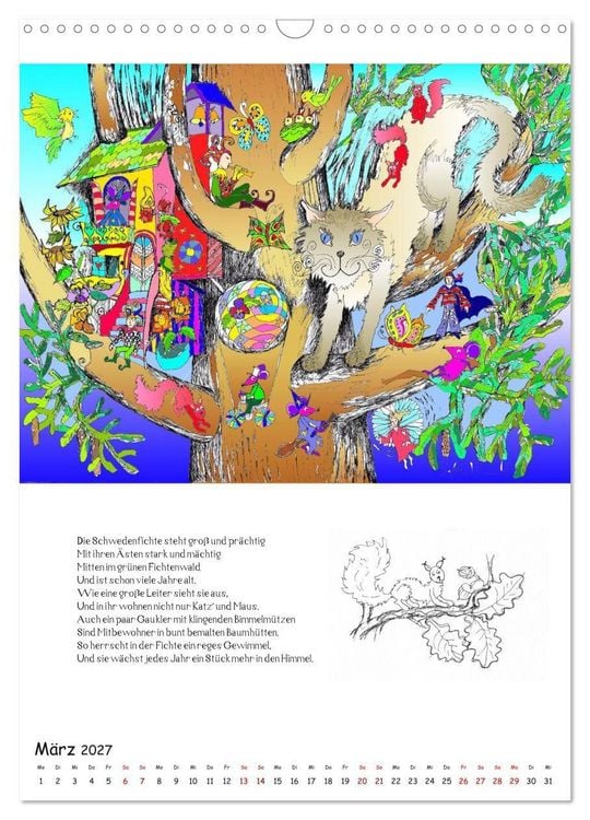 Produktbild: Ein phantastischer Katzenkalender: Magisches Katzenland (Wandkalender 2027 DIN A3 hoch), CALVENDO Monatskalender