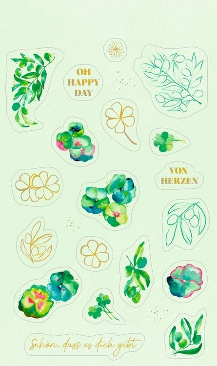 Produktbild: Stickerbogen mit 100 Stickern