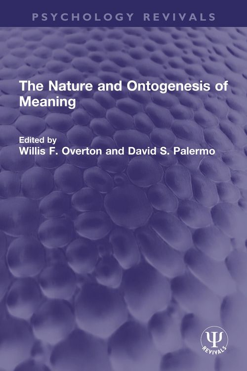 Produktbild: The Nature and Ontogenesis of Meaning