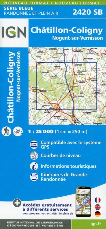 Produktbild: Ch&acirc;tillon-Coligny-Nogent-sur-Vernisson 1:25 000