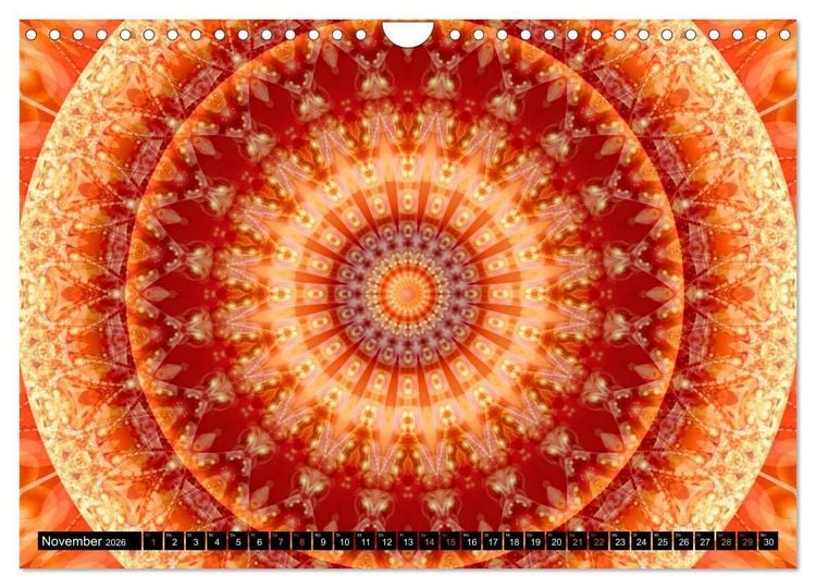 Produktbild: Energie - Mandalas in orange (Wandkalender 2026 DIN A4 quer), CALVENDO Monatskalender