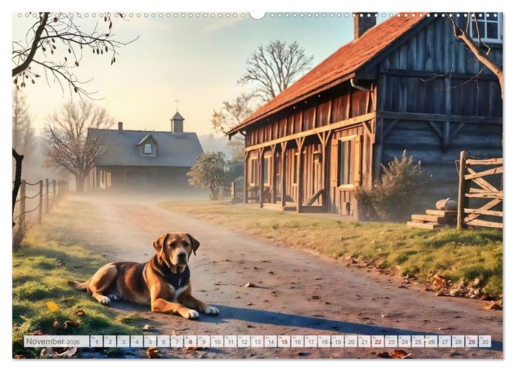Produktbild: Wo der Tag nach Heu duftet - Zw&ouml;lf stille Monatsmomente im b&auml;uerlichen Rhythmus der Natur (hochwertiger Premium Wandkalender 2026 DIN A2 quer), Kunstdruck in Hochglanz