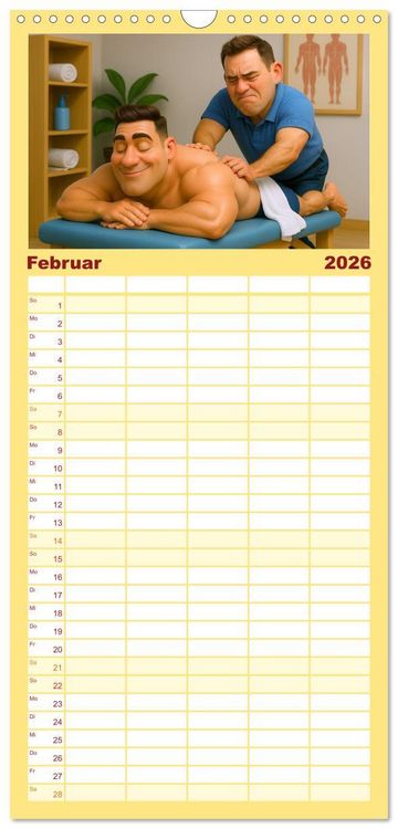 Produktbild: Familienplaner 2026 - Meine Familie, Kraftsport und ich mit 5 Spalten (Wandkalender, 21 x 45 cm) CALVENDO