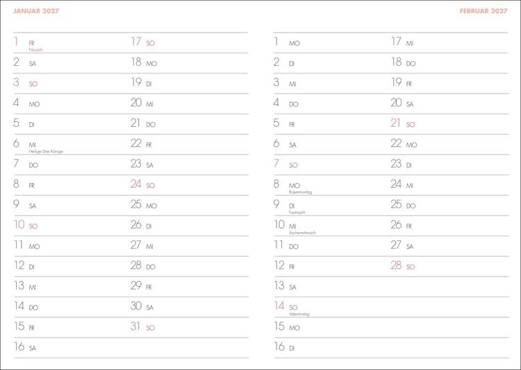 Produktbild: Lady Terminkalender A6 2026