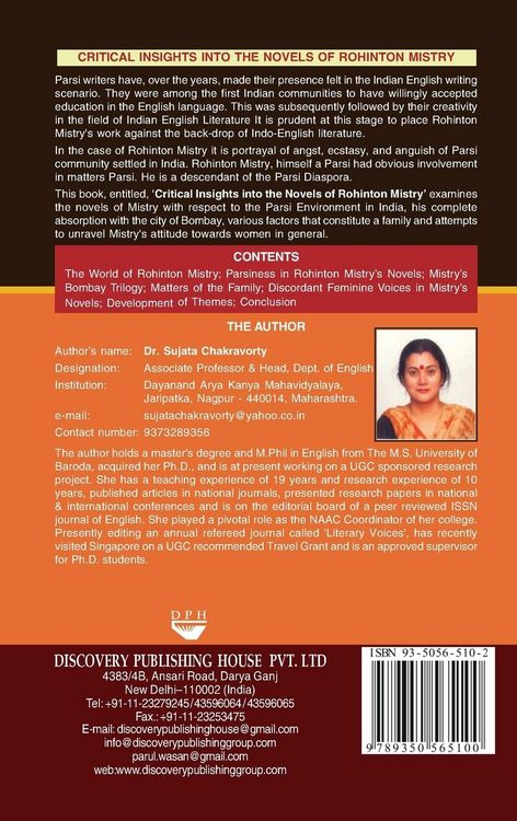 Produktbild: Critical Insights Into The Novels Of Rohinton Mistry