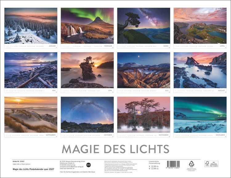 Produktbild: Magie des Lichts Posterkalender 2027