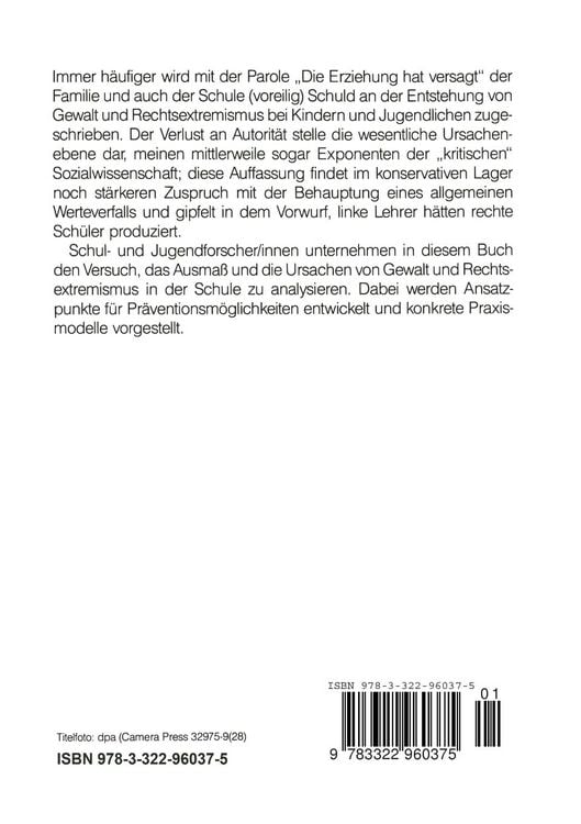 Produktbild: Schule, Gewalt und Rechtsextremismus