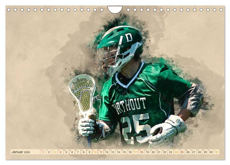 Produktbild: Ich liebe Lacrosse (Wandkalender 2026 DIN A4 quer), CALVENDO Monatskalender