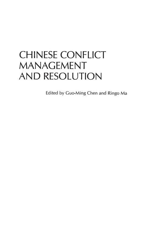Produktbild: Chinese Conflict Management and Resolution